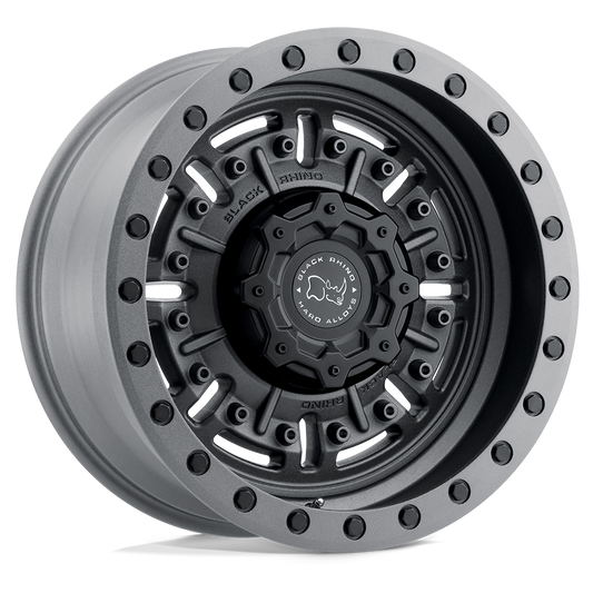 Black Rhino Hard Alloys ABRAMS TEXTURED MATTE GUNMETAL Wheel 17x9.5 5X127mm -18 71.5mm
