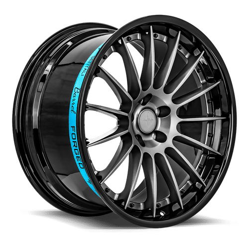 SENTALI BARREL SB2 Gloss Black Lip / Matte Gunmetal Centre Wheel 20x9 5X114.3mm +25 73.1mm
