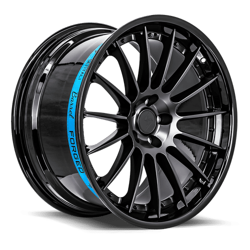 SENTALI BARREL SB2 Gloss Black Lip / Matte Black Centre Wheel 19x10.5 5X112mm +25 66.6mm