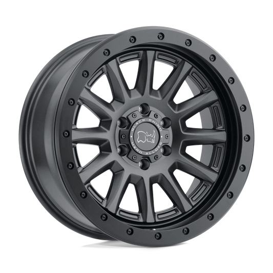 Black Rhino Hard Alloys DUGGER GUN BLACK Wheel 17x8.5 5X114.3mm -18 76.1mm