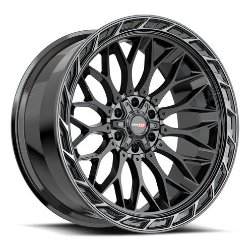 VORTEK VRP-503 Black Diamond Cut Ring W/ Dark Tint Wheel 24x11 6X139.7mm -24 106.1mm