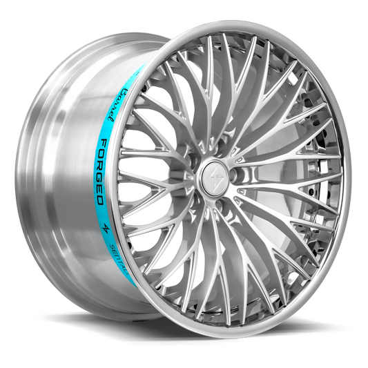 SB1 19x10.5 5x120 35 Polished Lip / Hyper Silver Centre