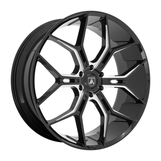 Asanti Black ABL-38 MONARCH TRUCK GLOSS BLACK MILLED Wheel 22x9.5 6X135mm +38 87.1mm