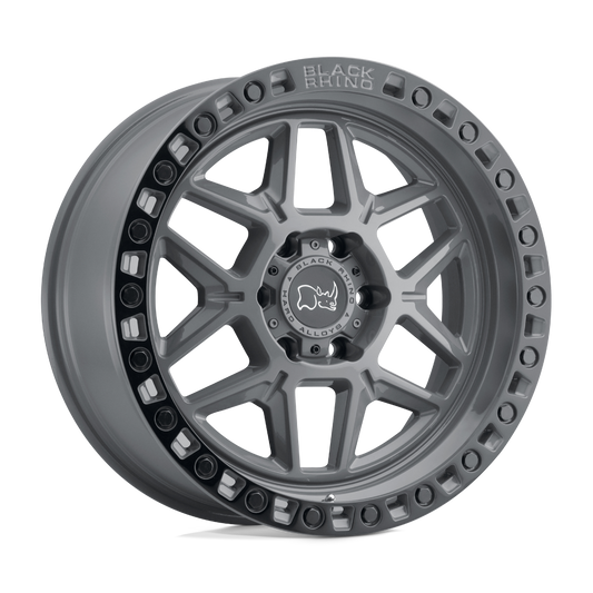 Black Rhino Hard Alloys KELSO BATTLESHIP GRAY W/ BLACK RING Wheel 17x9 6X139.7mm +0 112.1mm