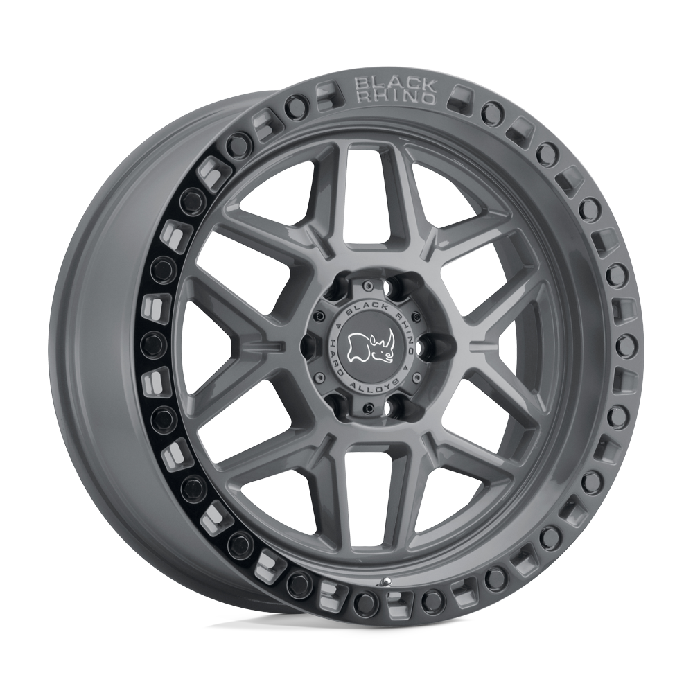 Black Rhino Hard Alloys KELSO BATTLESHIP GRAY W/ BLACK RING Wheel 18x9 6X139.7mm +12 112.1mm