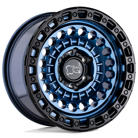 Black Rhino Hard Alloys SENTINEL COBALT BLUE W/ BLACK RING Wheel 17x8.5 5X127mm -18 71.5mm