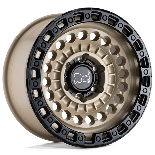 Black Rhino Hard Alloys SENTINEL DESERT SAND W/ BLACK RING Wheel 17x8.5 6X139.7mm -10 112.1mm