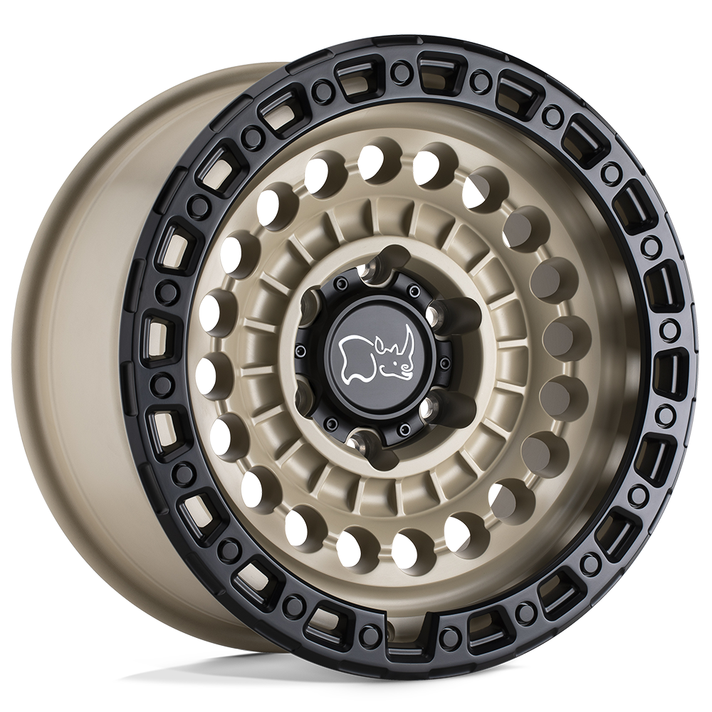 Black Rhino Hard Alloys SENTINEL DESERT SAND W/ BLACK RING Wheel 20x9.5 8X165.1mm +12 125.1mm