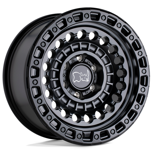 Black Rhino Hard Alloys SENTINEL MATTE BLACK Wheel 17x8.5 8X165.1mm -18 125.1mm