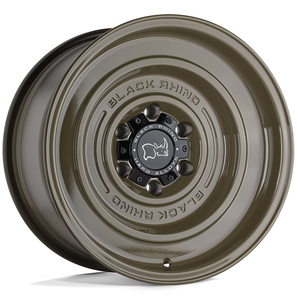 Black Rhino Hard Alloys SOLID GLOSS ALLIGATOR GREEN Wheel 17x9.5 5X127mm -18 71.5mm