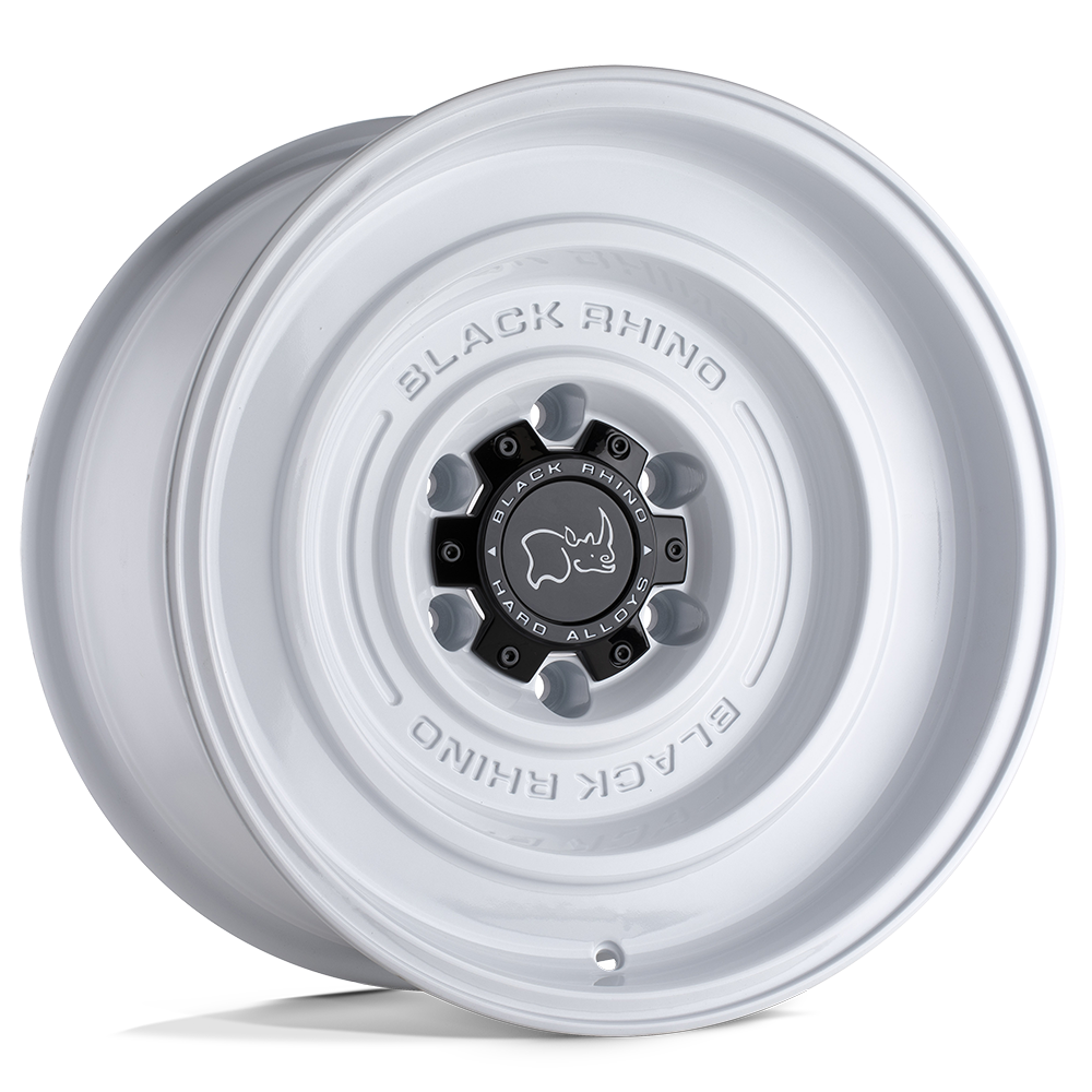 Black Rhino Hard Alloys SOLID GLOSS WHITE Wheel 17x9.5 5X127mm -18 71.5mm