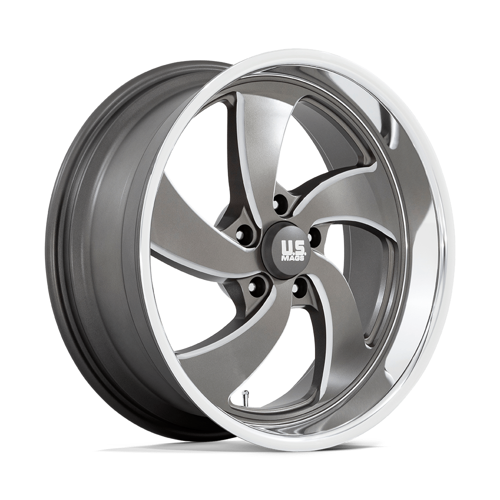US Mag 1PC U133 DESPERADO ANTHRACITE MILLED DIAM-CUT LIP Wheel 20x8 5X127mm +1 78.1mm