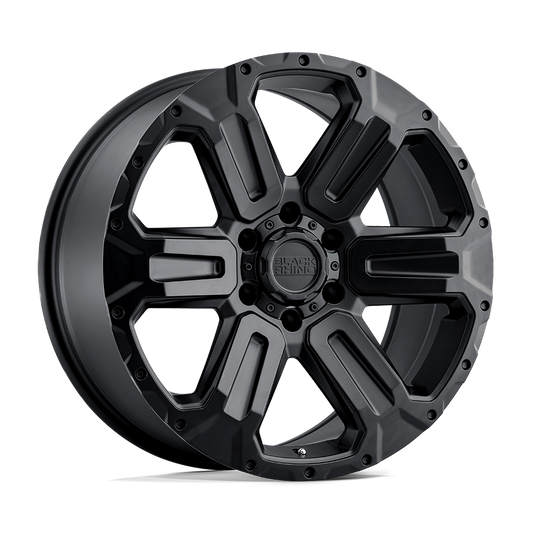 Black Rhino Hard Alloys WANAKA MATTE BLACK Wheel 17x8.5 6X135mm +12 87.1mm
