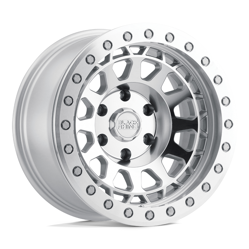Black Rhino Hard Alloys PRIMM SILVER W/ MIR FACE & LIP EDGE Wheel 17x9 5X127mm +0 71.5mm