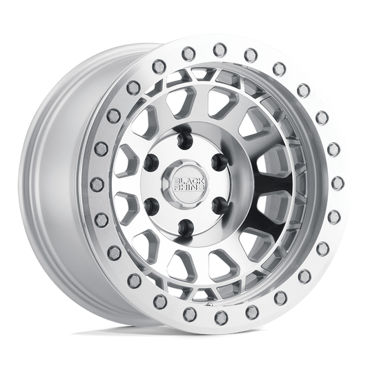 Black Rhino Hard Alloys PRIMM SILVER W/ MIR FACE & LIP EDGE Wheel 17x9 6X135mm +0 87.1mm